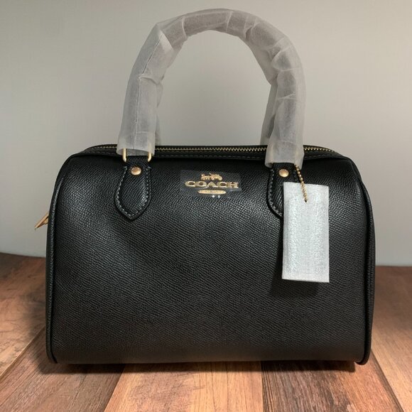 Brand New Coach Rowan Boston Bucket Bag Black